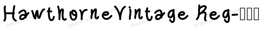 HawthorneVintage Reg字体转换